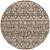 8' Brown And Beige Round Southwestern Washable Indoor Outdoor Area Rug Transitional Style - Brown, Beige Color