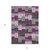 9' X 12' Merlot Mauve And Charcoal Geometric Washable Indoor Outdoor Area Rug