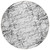 8' Black White And Gray Round Abstract Washable Indoor Outdoor Area Rug