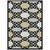 9' X 12' Black Gray And Ivory Trellis Washable Indoor Outdoor Area Rug