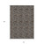 10' X 14' Chocolate And Charcoal Floral Washable Indoor Outdoor Area Rug