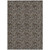 10' X 14' Chocolate And Charcoal Floral Washable Indoor Outdoor Area Rug