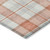 8' X 10' Coral And Beige Plaid Washable Indoor Outdoor Area Rug