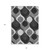 8' X 10' Black Silver And Charcoal Ogee Washable Indoor Outdoor Area Rug