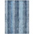 10' X 14' Blue And Gray Striped Washable Indoor Outdoor Area Rug - Blue, Gray