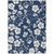 10' X 14' Navy Blue And Ivory Floral Washable Indoor Outdoor Area Rug - 880016438710