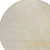 8' Gold And Silver Round Abstract Washable Indoor Outdoor Area Rug - Gold, Silver