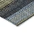 8' Blue And Brown Round Striped Washable Indoor Outdoor Area Rug