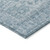 8' Sky Blue And Ivory Round Oriental Washable Indoor Outdoor Area Rug