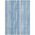 10' X 14' Sky Blue And Denim Blue Botanical Leaves Washable Indoor Outdoor Area Rug