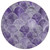8' Purple Lilac And Lavender Round Abstract Washable Indoor Outdoor Area Rug