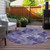 8' Purple Lilac And Lavender Round Abstract Washable Indoor Outdoor Area Rug