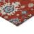 8' X 10' Red Gray And Taupe Floral Washable Indoor Outdoor Area Rug