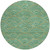 8' Sage Fern Green And Peach Round Geometric Washable Indoor Outdoor Area Rug