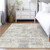 8' X 10' Ivory And Gray Abstract Washable Indoor Outdoor Area Rug Transitional Style - Ivory, Gray Color