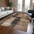 8' X 10' Brown Black And Tan Abstract Washable Indoor Outdoor Area Rug
