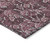 8' X 10' Merlot Mauve And Ivory Floral Washable Indoor Outdoor Area Rug