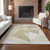 10' X 14' Beige Tan And Ivory Geometric Washable Indoor Outdoor Area Rug - Beige, Tan, Ivory