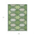 9' X 12' Green And Ivory Trellis Washable Indoor Outdoor Area Rug