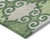 9' X 12' Green And Ivory Trellis Washable Indoor Outdoor Area Rug