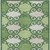 9' X 12' Green And Ivory Trellis Washable Indoor Outdoor Area Rug