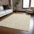 10' X 14' Beige Taupe And Tan Geometric Washable Indoor Outdoor Area Rug