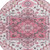 8' Pink Ivory And Gray Round Oriental Washable Indoor Outdoor Area Rug