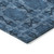 8' Round Navy and Gray Round Floral Medallion Washable Non Skid Indoor Outdoor Area Rug