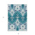 8' X 10' Teal Blue Navy Blue And Gray Ikat Washable Indoor Outdoor Area Rug
