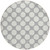 8' Gray And Silver Round Polka Dot Washable Indoor Outdoor Area Rug