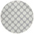 8' Gray And Silver Round Polka Dot Washable Indoor Outdoor Area Rug