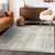 9' X 12' Taupe And Ivory Abstract Washable Indoor Outdoor Area Rug - Taupe, Ivory