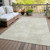 9' X 12' Beige Washable Indoor Outdoor Area Rug