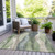 9' X 12' Fern Green And Gray Abstract Washable Indoor Outdoor Area Rug - Fern Green, Gray