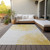 9' X 12' Gold And Ivory Abstract Washable Indoor Outdoor Area Rug - 608219025465