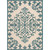 10' X 13' Aqua Damask Non Skid Indoor Outdoor Area Rug