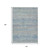 10' X 14' Blue And Charcoal Striped Washable Indoor Outdoor Area Rug