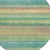 8' Artichoke Green Peach And Teal Blue Round Striped Washable Indoor Outdoor Area Rug