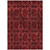 8' X 10' Burgundy and Black Floral Medallion Washable Non Skid Indoor Outdoor Area Rug