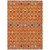 9' X 12' Orange Blue And Purple Geometric Washable Indoor Outdoor Area Rug
