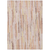 8' X 10' Pink And Beige Striped Washable Indoor Outdoor Area Rug