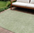 9' X 12' Sage And Ivory Geometric Washable Indoor Outdoor Area Rug