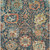8' X 10' Navy Blue Terra Cotta And Beige Damask Washable Indoor Outdoor Area Rug