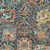 8' X 10' Navy Blue Terra Cotta And Beige Damask Washable Indoor Outdoor Area Rug