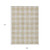 9' X 12' Beige And Gray Plaid Washable Indoor Outdoor Area Rug
