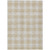 9' X 12' Beige And Gray Plaid Washable Indoor Outdoor Area Rug