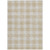 9' X 12' Beige And Gray Plaid Washable Indoor Outdoor Area Rug