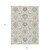 9' X 12' Ivory Brown And Gray Damask Washable Indoor Outdoor Area Rug