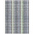 9' X 12' Pewter Gray And Mint Green Plaid Washable Indoor Outdoor Area Rug