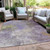 10' X 14' Purple And Olive Green Abstract Washable Indoor Outdoor Area Rug